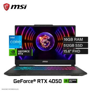 Laptop MSI Cyborg 15 A13VE i5-13420H 16 GB RAM 512 GB SSD Geforce RTX 4050 15.6″ FHD 144Hz Freedos